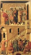 Duccio di Buoninsegna Peter's First Denial of Christ and Christ Before the High Priest Annas (mk08)